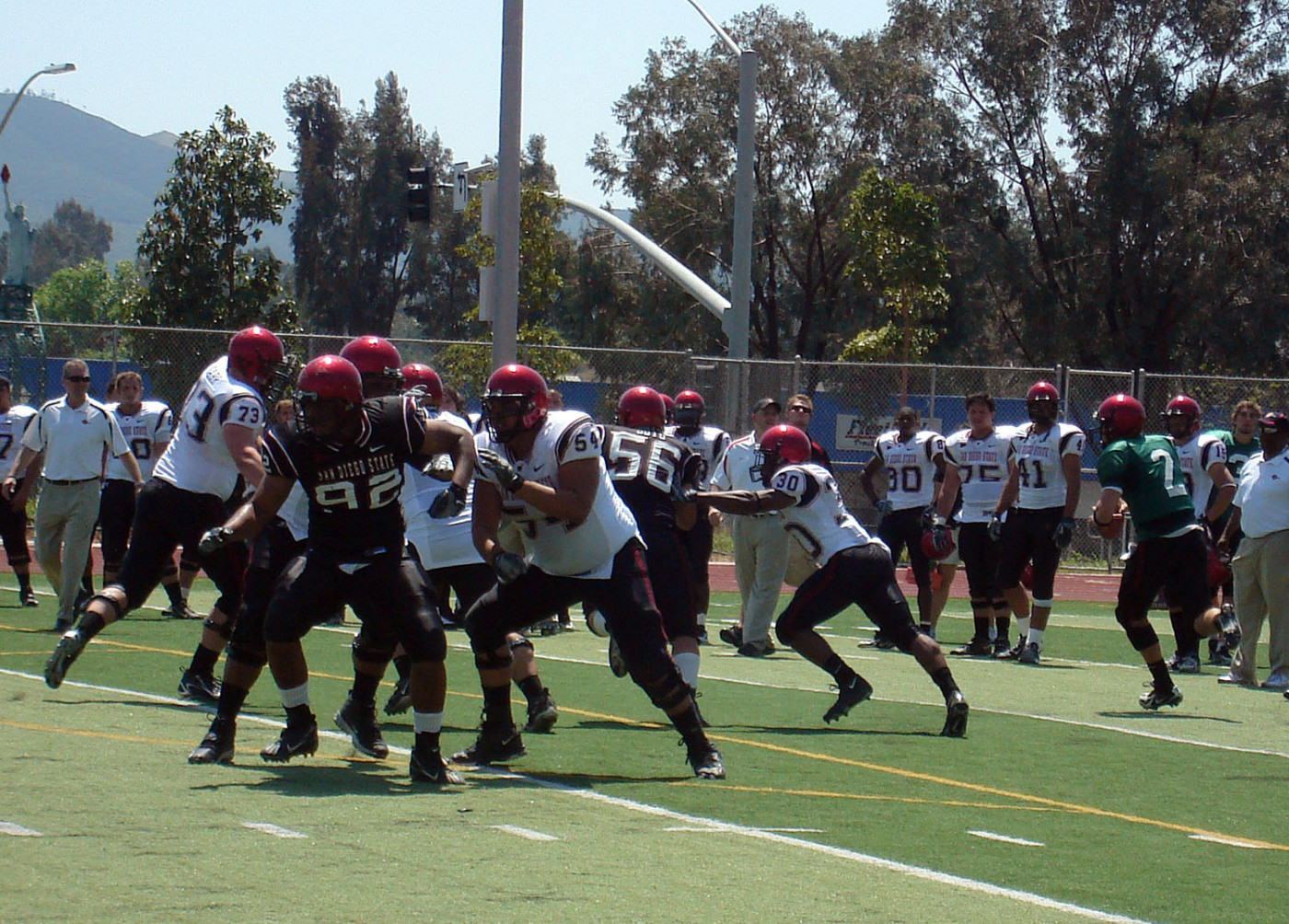 Aztec Football Game Defense Prevails In SDSU Football's Annual Red-Black Game - San Diego ...